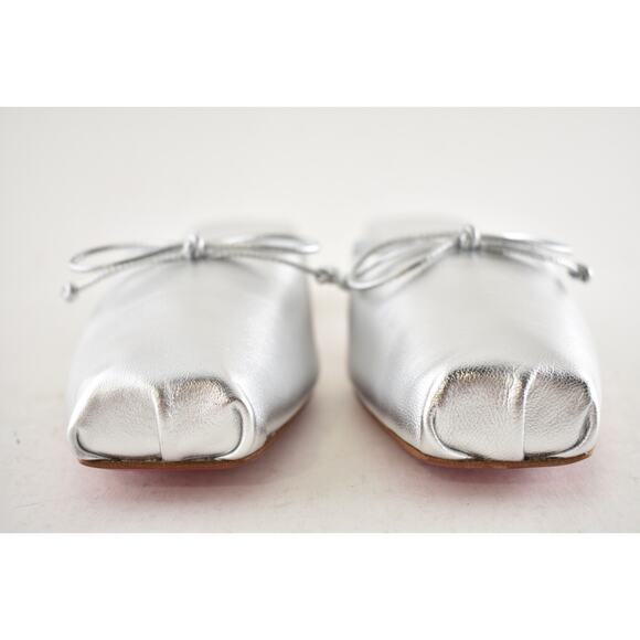 Christian Louboutin Mimiflirt 30 Silver Ballet Ballerina Slide Heel Mule 37.5 - Picture 10 of 16